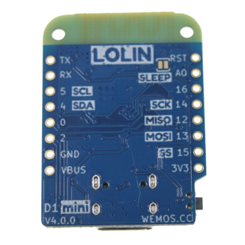 ESP8266 D1 Mini underside