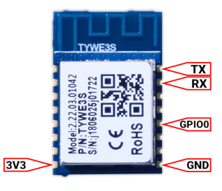 TYWE3S pins used to flashing